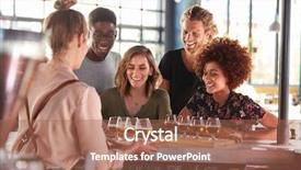  Presentation with waitress - Audience pleasing presentation consisting of group of friends beer tasting backdrop and a coral colored foreground