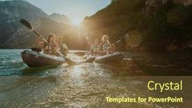  Presentation with calm - Presentation consisting of group-of-friends-enjoying-fun background and a tawny brown colored foreground