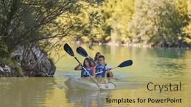  Presentation with kayaking - PPT layouts with group-of-friends-enjoying-having background and a yellow colored foreground