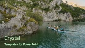  Presentation with kayaking - Theme with group-of-friends-enjoying-having background and a tawny brown colored foreground