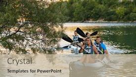  Presentation with calm - Presentation theme enhanced with group-of-friends-enjoying-having background and a mint green colored foreground