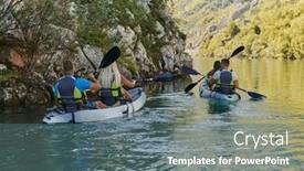  Presentation with calm - Slides consisting of group-of-friends-enjoying-having background and a gray colored foreground