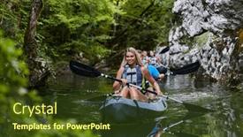  Presentation with kayaking - Theme featuring group-of-friends-enjoying-having background and a tawny brown colored foreground