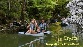  Presentation with calm - Presentation theme having group-of-friends-enjoying-having background and a tawny brown colored foreground
