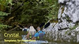  Presentation with calm - PPT layouts featuring group-of-friends-enjoying-having background and a tawny brown colored foreground