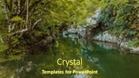  Presentation with river forest - Slide deck enhanced with group-of-friends-enjoying-having background and a tawny brown colored foreground