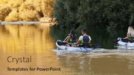  Presentation with river forest - PPT layouts consisting of group-of-friends-enjoying-having background and a yellow colored foreground