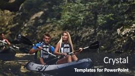  Presentation with kayaking - Presentation featuring group-of-friends-enjoying-having background and a tawny brown colored foreground