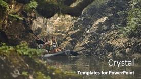  Presentation with calm - PPT theme with group-of-friends-enjoying-having background and a dark gray colored foreground