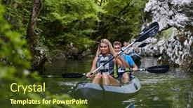  Presentation with river forest - Presentation theme having group-of-friends-enjoying-having background and a tawny brown colored foreground