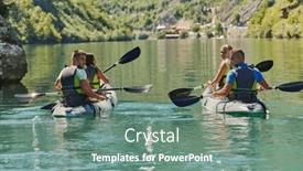  Presentation with river forest - Slide set featuring group-of-friends-enjoying-having background and a seafoam green colored foreground