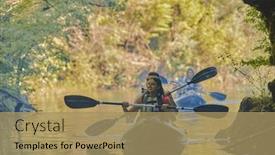  Presentation with river forest - Presentation theme enhanced with group-of-friends-enjoying-having background and a coral colored foreground