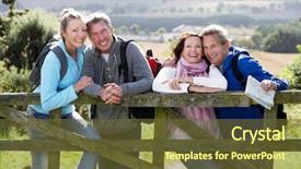  Presentation with walk - Amazing theme having group of friends on country backdrop and a tawny brown colored foreground