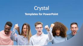  Presentation with blue marble video - Slides featuring group of friends over blue background and a teal colored foreground