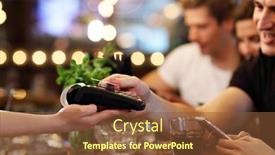  Presentation with restaurant - Amazing slides having group-of-friends-paying backdrop and a tawny brown colored foreground