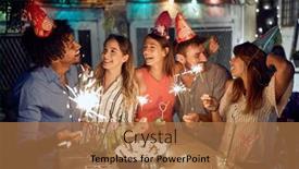  Presentation with summer party - Presentation with group-of-friends-playing background and a coral colored foreground