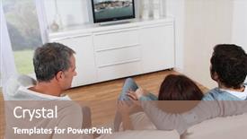  Presentation with friends show - Presentation with group of friends sitting background and a coral colored foreground