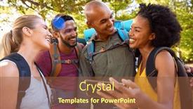  Presentation with backpacks - Theme having group-of-friends-with-backpacks background and a tawny brown colored foreground