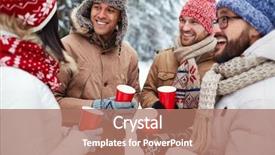  Presentation with environment - Amazing slides having january february - group of friends with hot backdrop and a coral colored foreground