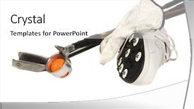  Presentation with metal accessories - Theme with group-of-golf-accessories-including background and a white colored foreground