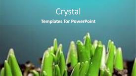  Presentation with growing - Presentation design with group-of-green-sprouts-growing background and a teal colored foreground
