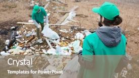  Presentation with abandoned - Theme consisting of group of guys from greenpeace background and a gray colored foreground