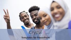  Presentation with team working together - Slide set consisting of homework girls wearing traidiional sudan background and a light blue colored foreground