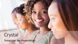  Presentation with african american college students - PPT layouts having group of happy african university background and a coral colored foreground