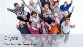  Presentation with elderly - Colorful theme enhanced with group-of-happy-elderly-people backdrop and a lemonade colored foreground