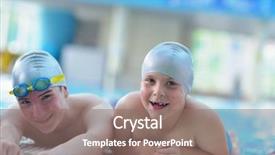  Presentation with happy kids - Amazing theme having group of happy kids children backdrop and a coral colored foreground