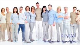  Presentation with group of happy couples - Amazing PPT layouts having group of happy people isolated backdrop and a lemonade colored foreground