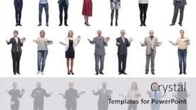  Presentation with gifts - Slides consisting of group-of-happy-people background and a light gray colored foreground