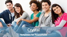  Presentation with youth group - Beautiful slide set featuring portrait of young medical doctor on a white background backdrop and a white colored foreground