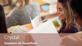  Presentation with exam results - Amazing presentation having group-of-happy-students-passed backdrop and a coral colored foreground