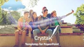  Presentation with transfer - Amazing PPT layouts having group of happy teenage student backdrop and a  colored foreground