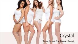  Presentation with women body - Audience pleasing slide set consisting of friendship beauty body positive backdrop and a lemonade colored foreground