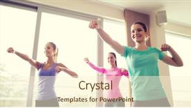  Presentation with group training - PPT layouts having group of happy women work background and a cream colored foreground
