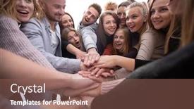  Presentation with people unity - Theme featuring group-of-happy-young-people and a  colored foreground