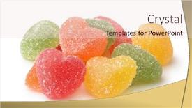  Presentation with fruit - Beautiful PPT theme featuring group-of-heart-shaped-fruit backdrop and a lemonade colored foreground