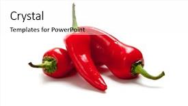  Presentation with red chilli - Cool new presentation theme with group of hot red peppers backdrop and a white colored foreground
