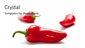  Presentation with hot pink white - Theme with group of hot red peppers background and a  colored foreground