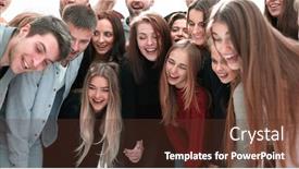  Presentation with interns - Amazing PPT layouts having group-of-interns-doctors-standing backdrop and a tawny brown colored foreground