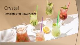  Presentation with lemonade - Slide deck having group-of-lemonade-and-detox background and a coral colored foreground