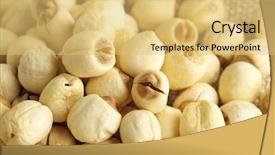  Presentation with seed - Audience pleasing slide deck consisting of group of lotus seed backdrop and a yellow colored foreground