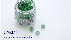  Presentation with marbles - Audience pleasing PPT theme consisting of group of marbles backdrop and a sky blue colored foreground