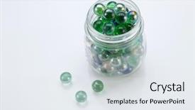  Presentation with marbles - Cool new presentation theme with group of marbles backdrop and a white colored foreground