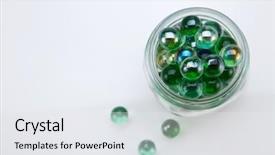  Presentation with marbles - PPT theme enhanced with group of marbles background and a white colored foreground