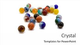  Presentation with marbles - Beautiful presentation theme featuring group of marbles backdrop and a white colored foreground