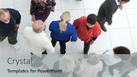  Presentation with different - PPT layouts featuring group-of-mature-people-walking background and a light gray colored foreground