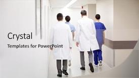  Presentation with pregnancy medicine healthcare and people - PPT theme having group of medics or doctors background and a white colored foreground